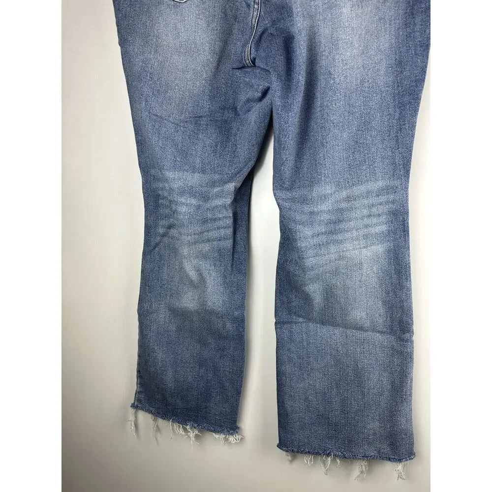 Judy Blue Bootcut Jeans Mid Rise Raw Hem Frayed Blue Women's Stretch 18W JB88604 - Picture 5 of 8